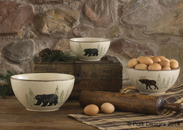 Rustic Retreat Mixing Bowls - Set of 3 Park Designs - The Fox Decor